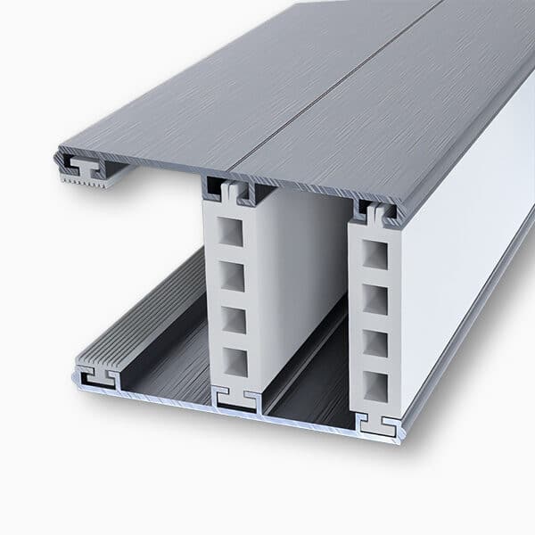 Aluminium profielen - Rand profiel systeem 60 mm Alu-Alu - voor 24 mm Isoglas incl sluiting en afstandprofielen