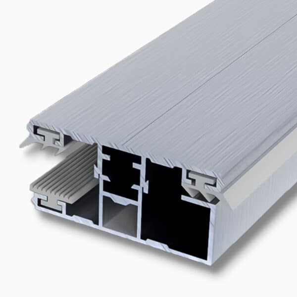 Rand compleet aluminium profiel systeem - 60 mm breed - voor 10 mm ESG&VSG