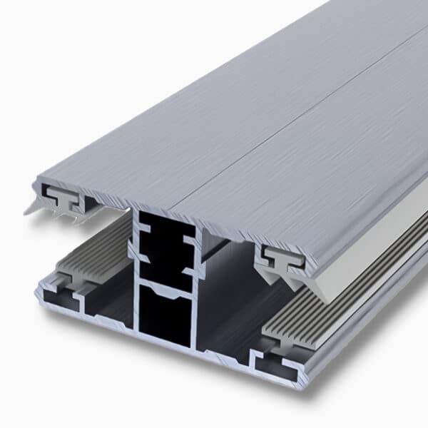 Midden compleet aluminium profiel systeem - 60 mm breed - voor 10 mm ESG&VSG